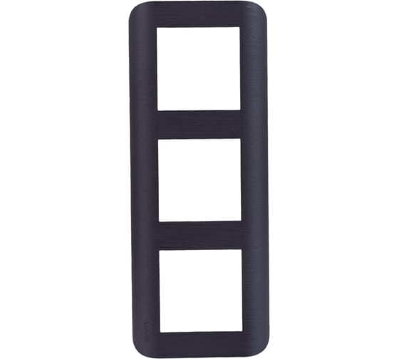 Изображение товара Горизонтальная рамка LUXAR Deco на 3 поста венге рифленая 4606400620693