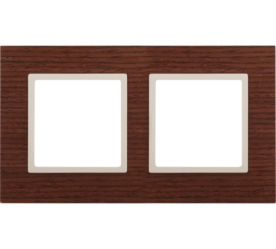 Изображение товара Рамка ЭРА 14530209 на 2 поста, дерево, Elegance, дуб, слоновая кость Б0034574