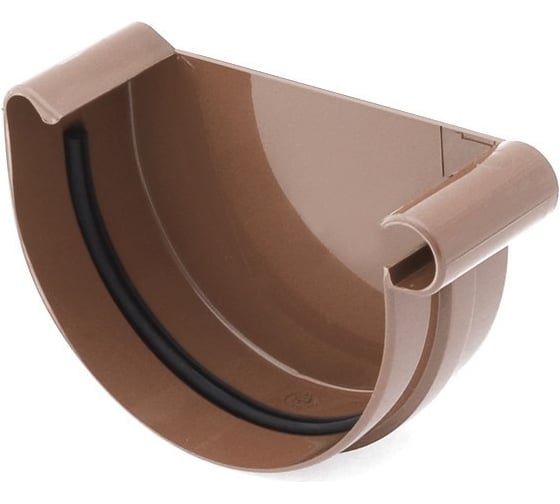 Изображение товара Заглушка желоба BRYZA правая 75 мм коричневая 60-082