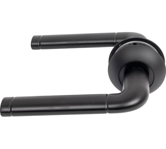 Изображение товара Комплект для межкомнатной двери PAULINIDOR ручки 503-08, защелка магнитная 5-50, черный 503-085-50BL