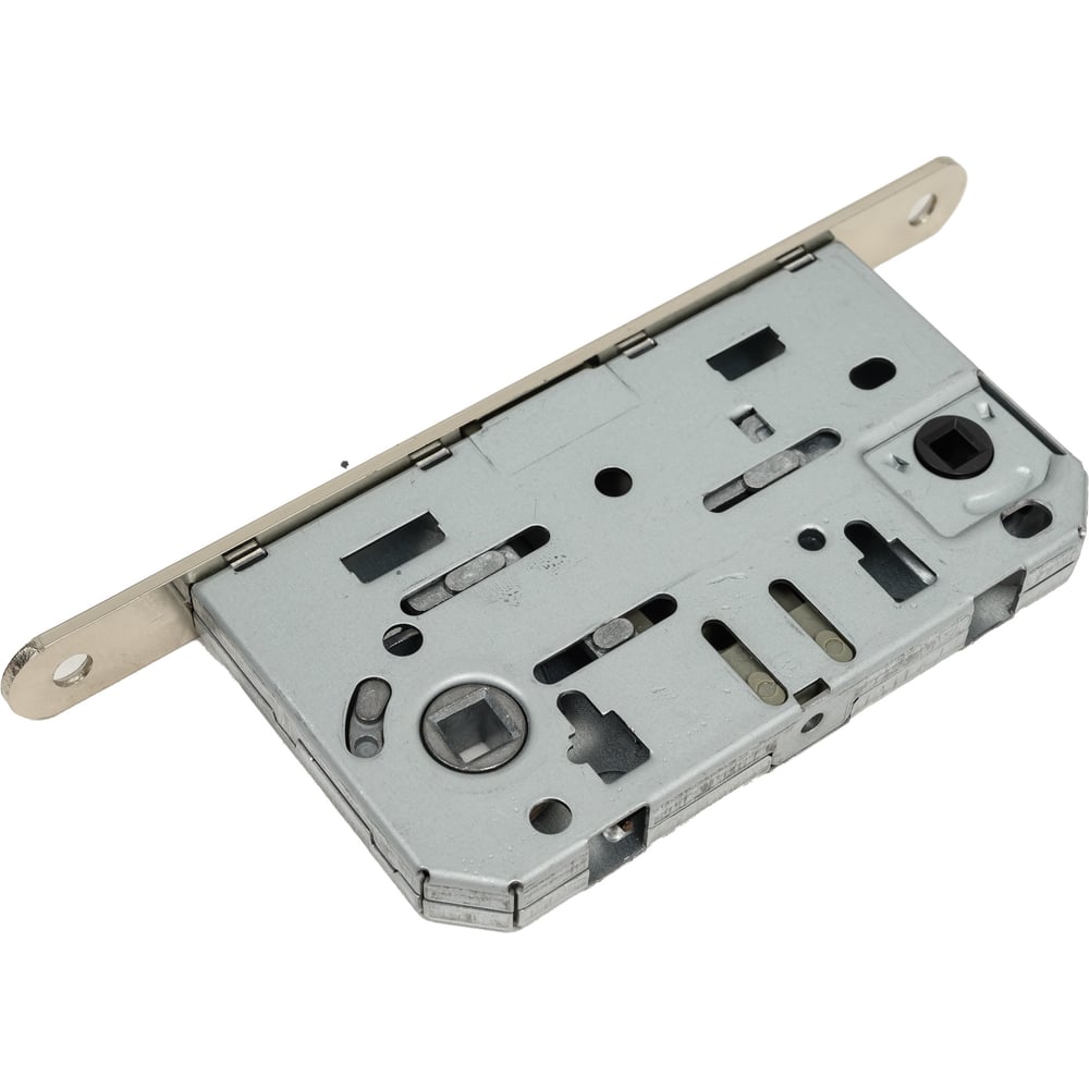 Изображение товара Комплект для межкомнатной двери PAULINIDOR ручки защелка петли никель матовый серый