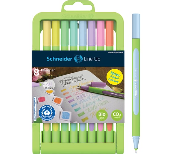 Изображение товара Набор капиллярных ручек Schneider Line-Up Pastel 8 цветов, 0.4 мм 191088