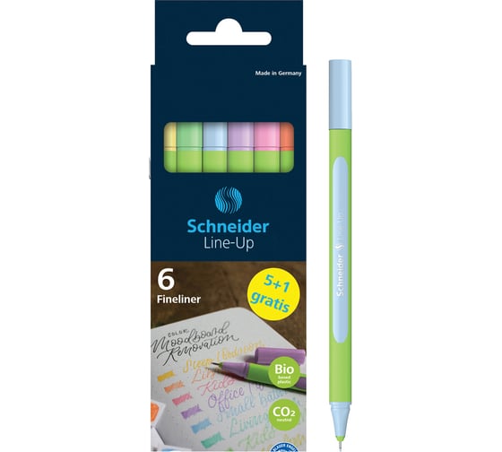 Изображение товара Набор капиллярных ручек Schneider Line-Up Pastel 6 цветов, 0.4 мм 191085