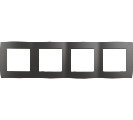 Изображение товара Рамка на 4 поста ЭРА 12500412 графит Б0019378