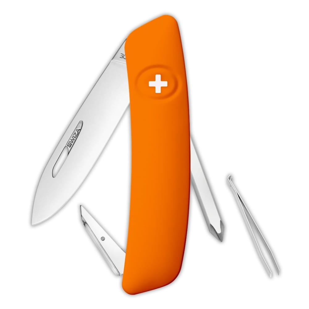 Швейцарский нож swiza d02 standard 95 мм, 6 функций, оранжевый kni.0020.1060