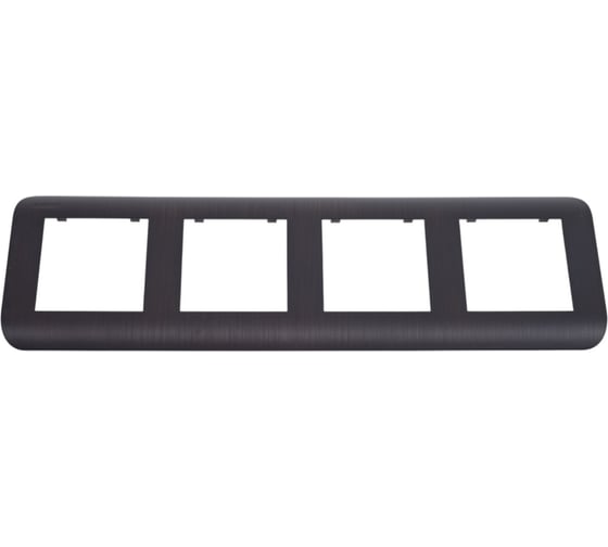 Изображение товара Горизонтальная рамка LUXAR Deco на 4 поста венге рифленая 4606400620709