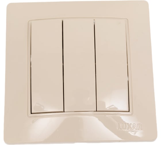 Изображение товара Выключатель LUXAR Novo с/у 3 клавиши, кремовый, 250В 10А 4606400420323