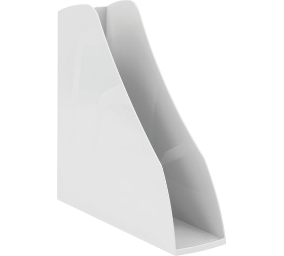 Изображение товара Вертикальный лоток для бумаг СТАММ Вектор, белый, ширина 80 мм ЛТВ-30441