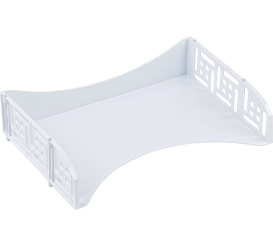 Изображение товара Горизонтальный лоток для бумаг СТАММ Field, широкая загрузка, белый ЛТГ-30459