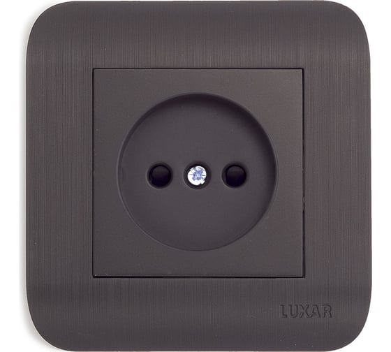 Изображение товара Розетка LUXAR Deco с/у без з/к венге с рифленой рамкой, 250В 16А 4606400620266