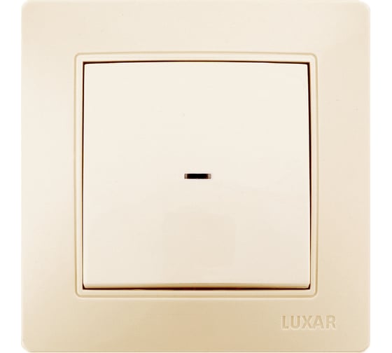 Изображение товара Выключатель LUXAR Novo с/у 1 клавиша, с подсветкой, кремовый, 250В 10А 4606400420231