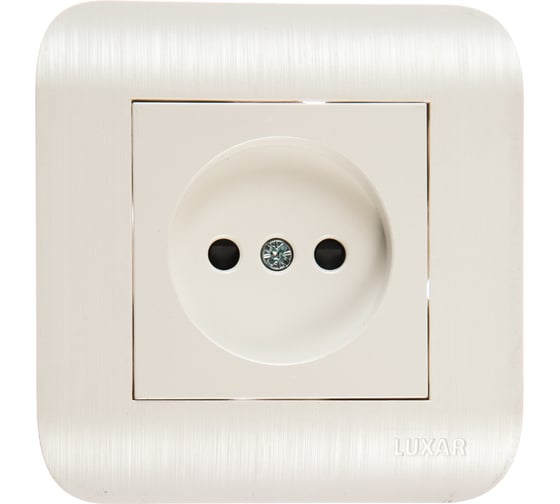 Изображение товара Розетка LUXAR Deco с/у без з/к белая с рифленой рамкой, 250В 16А 4606400620259