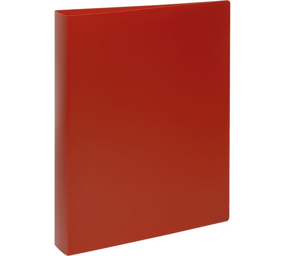 Изображение товара Папка на 4 кольцах СТАММ А4, 40 мм, 500 мкм, пластик, красная ММ-32187