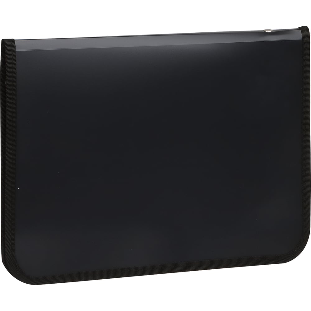 Изображение товара Папка на молнии СТАММ А4 500 мкм черная пластиковая