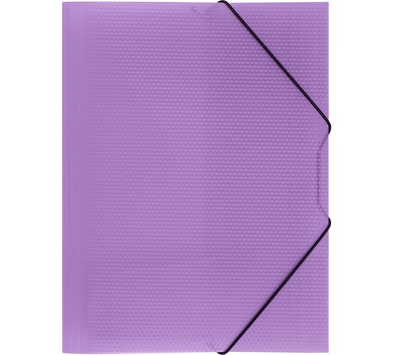 Изображение товара Папка на резинке СТАММ Кристалл А4, 500 мкм, пластик, фиолетовая ММ-30763
