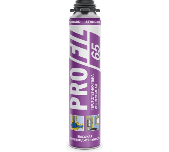 Изображение товара Пистолетная пена PROFIL 65 Standart 12_720 мл всесезонная 199019