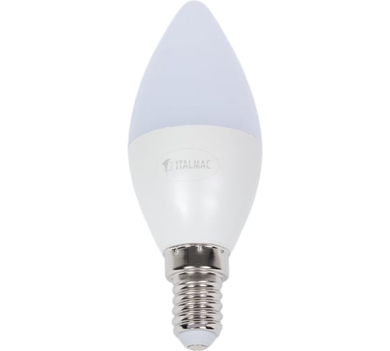 Изображение товара Светодиодная лампа ITALMAC LED-CANDLE 7,5W 4000 K E14 C35 ("свечка", пластик, E14, 7.5Вт, 4000К, 675Лм, 230В, Матовая) IT8718