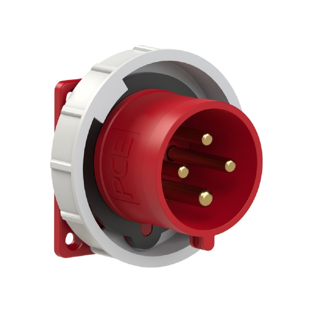 Изображение товара Встраиваемая панельная вилка PCE 32А 400 В IP67 для промышленной эксплуатации