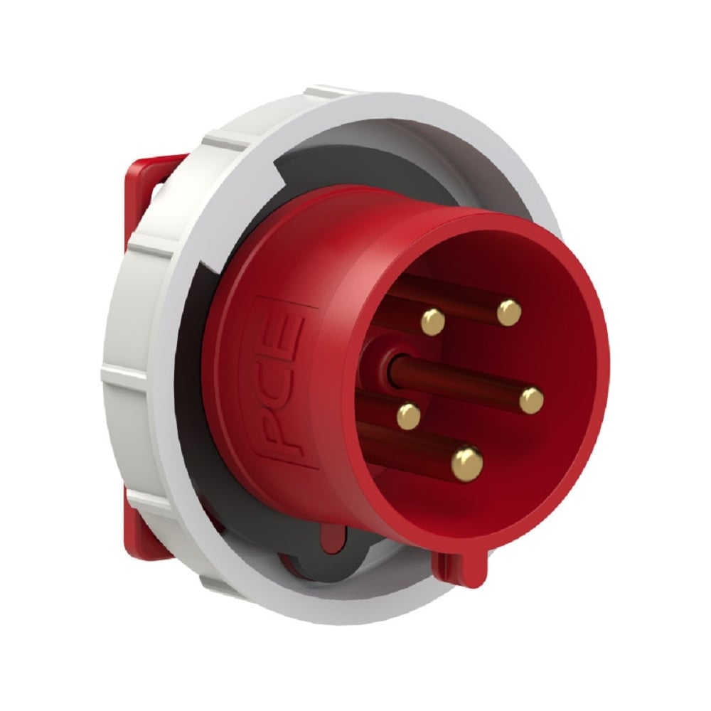 Изображение товара Встраиваемая вилка PCE 32А 400В 3P+N+E IP67 панельная 6252-6