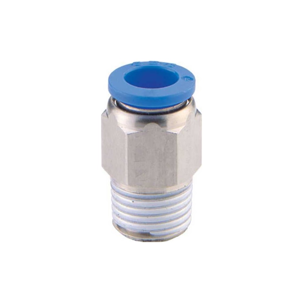 Изображение товара Фитинг цанговый прямой 6 мм, с наружной металлической резьбой R1/4 CDC Pneumatics PC 0602J