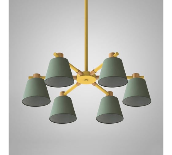 Изображение товара Потолочная люстра на штанге IMPERIUMLOFT NATURA A GREEN 6 177993-26