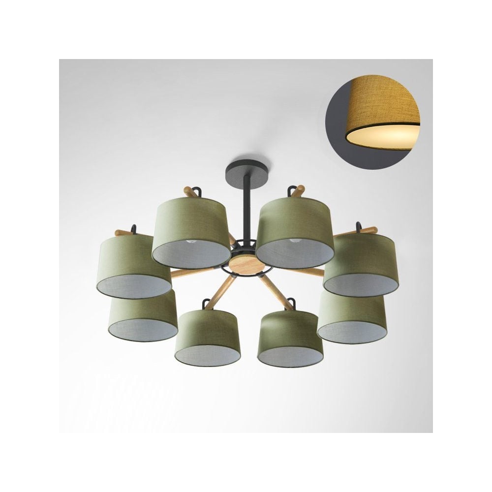 Изображение товара Потолочная люстра IMPERIUMLOFT EVEN 8 Green с 8 лампами E27