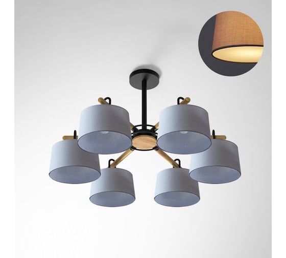 Изображение товара Потолочная люстра на штанге IMPERIUMLOFT EVEN 6 Gray 178369-26