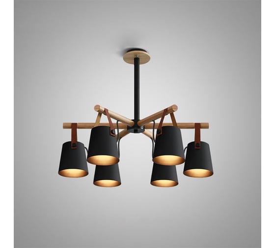 Изображение товара Потолочная люстра на штанге IMPERIUMLOFT NATURA C6 black 178001-26