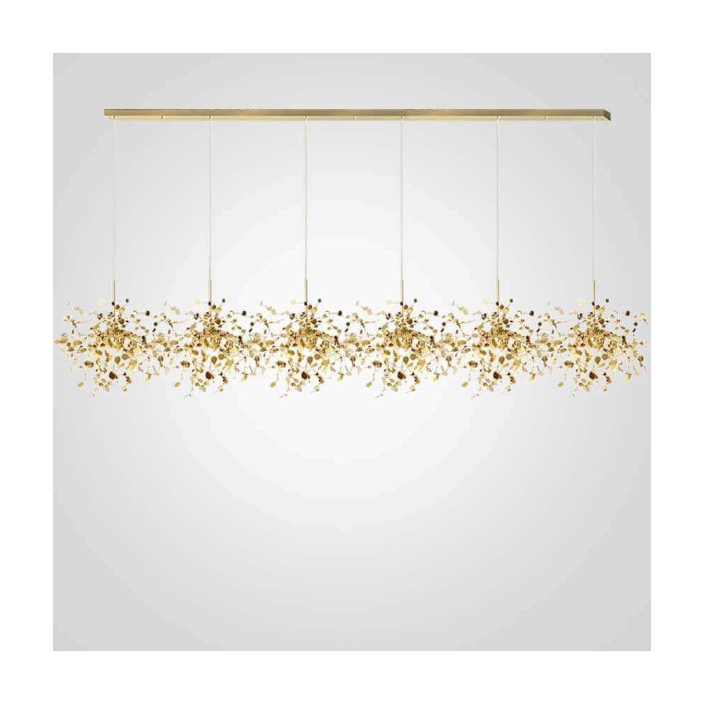 Изображение товара Люстра IMPERIUMLOFT Tezani Argent Suspension Linear Gold 6L 210 177956-22 - стильная люстра в сканд