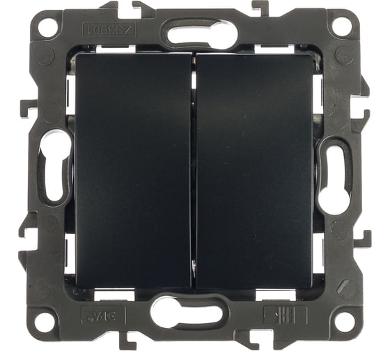 Изображение товара Двойной выключатель ЭРА 12100405 10АХ250В, IP20, без монтажных лапок, 2 Б0014655