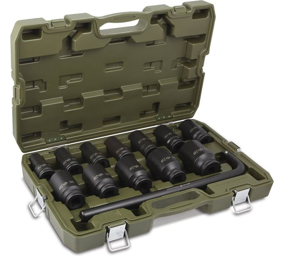 Изображение товара Набор головок Дело Техники ударных, удлиненных с воротком 3/4", 13 предм. 670713