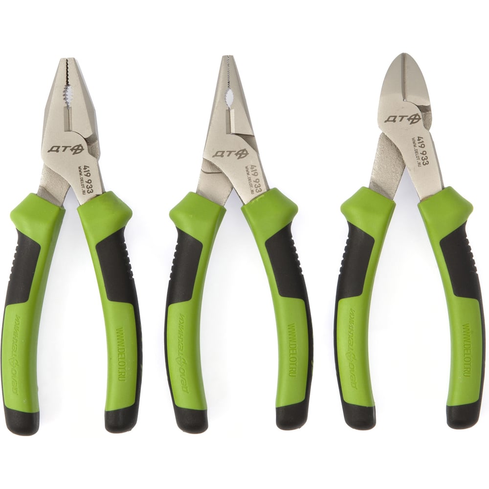 Изображение товара Набор шарнирно-губцевого инструмента 3 предмета 130 мм Дело Техники