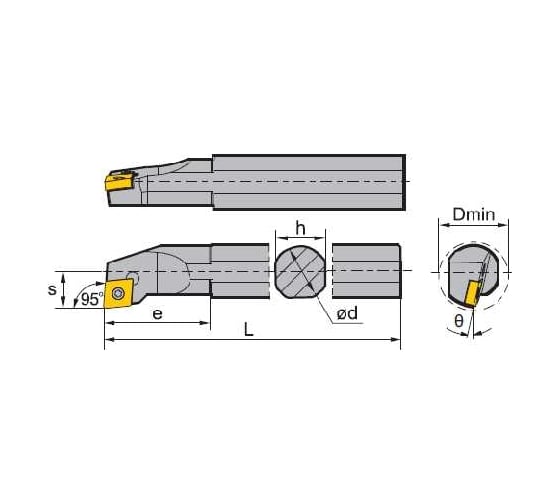 Изображение товара Державка S12M-SCLCR09 ZCC-CT 00001214439