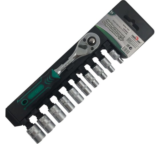 Изображение товара Набор головок с трещоткой Сервис Ключ 1/4 76607