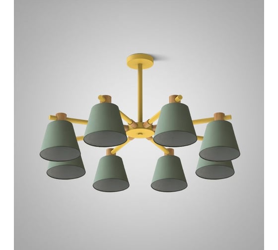 Изображение товара Потолочная люстра на штанге IMPERIUMLOFT NATURA A GREEN 8 177994-26