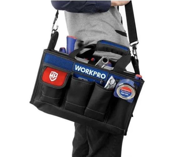 Изображение товара Сумка для инструментов WORKPRO с трубчатой стальной ручкой (15") 390220290 WP281006