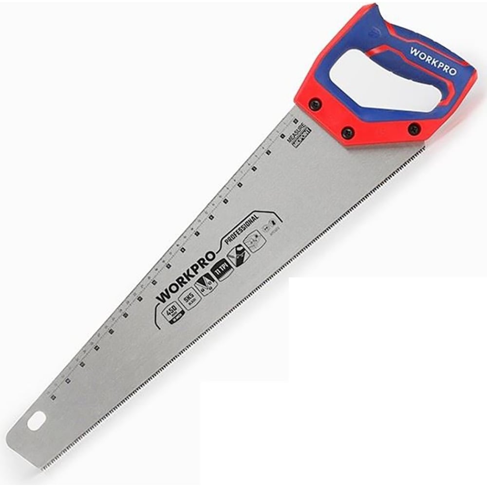 Изображение товара Ножовка по дереву WORKPRO 550 мм (22") SK5 ,11TPI WP215012