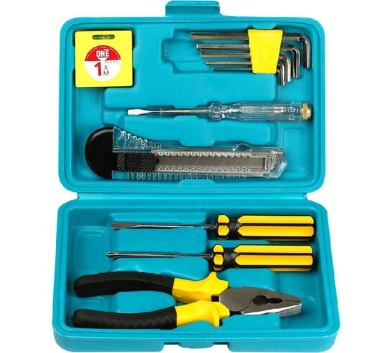 Изображение товара Набор инструментов Smartbuy 11 предметов, отвертка, тестер, плоскогубцы, рулетка, ключи шестигр. SBT-TS-12P1