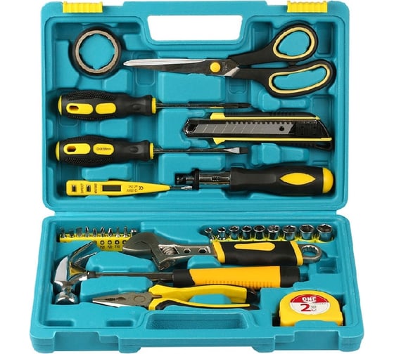 Изображение товара Набор инструментов Smartbuy 30 предметов, отвертки, биты, головки, плоскогубцы, молоток SBT-TS-31P1