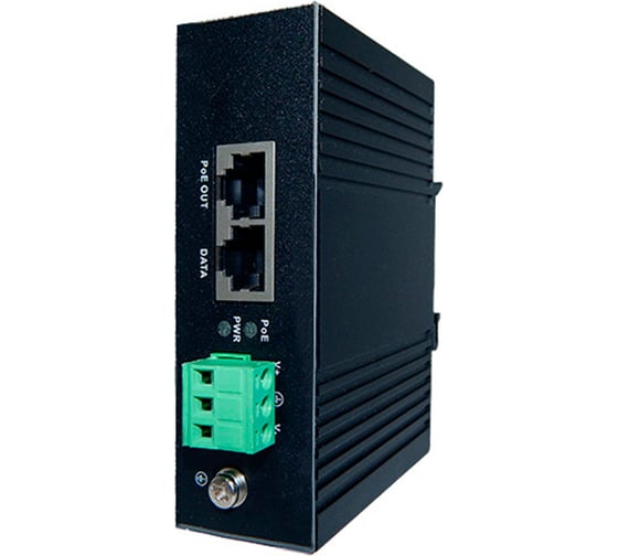 Изображение товара Промышленный Poe инжектор ComOnyx гигабитный, 15вт, с креплением на din рейку, co-pj-1g15-p206, 100-076