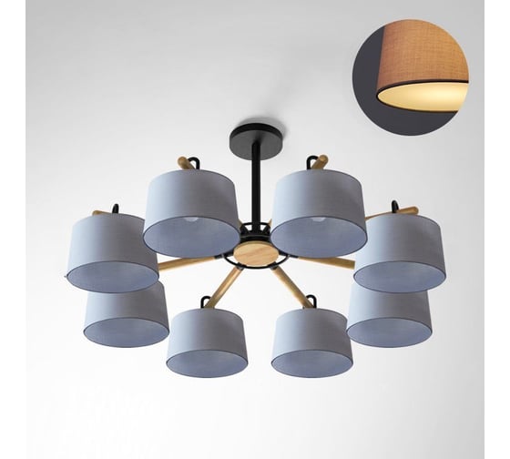 Изображение товара Потолочная люстра на штанге IMPERIUMLOFT EVEN 8 Gray 178371-26