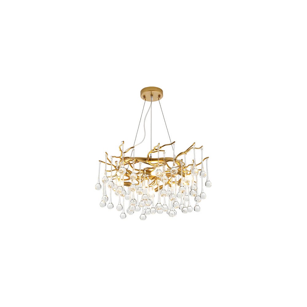 Изображение товара Люстра IMPERIUMLOFT Droplet Chandelier с 6 LED лампами золото арт-деко