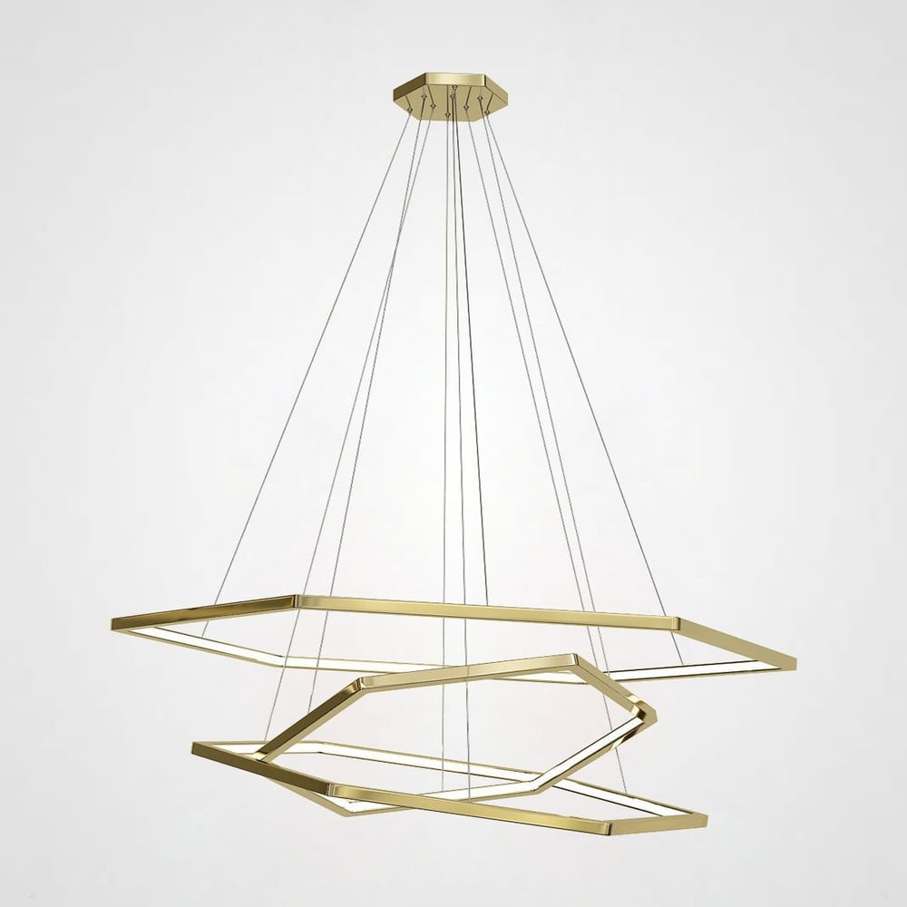 Изображение товара Люстра IMPERIUMLOFT Vesanto Cameron Design House D80+100+120 арт-деко золото белые плафоны