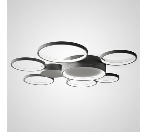 Изображение товара Потолочная люстра в виде колец IMPERIUMLOFT TWINE 7 rings Black 102161-26