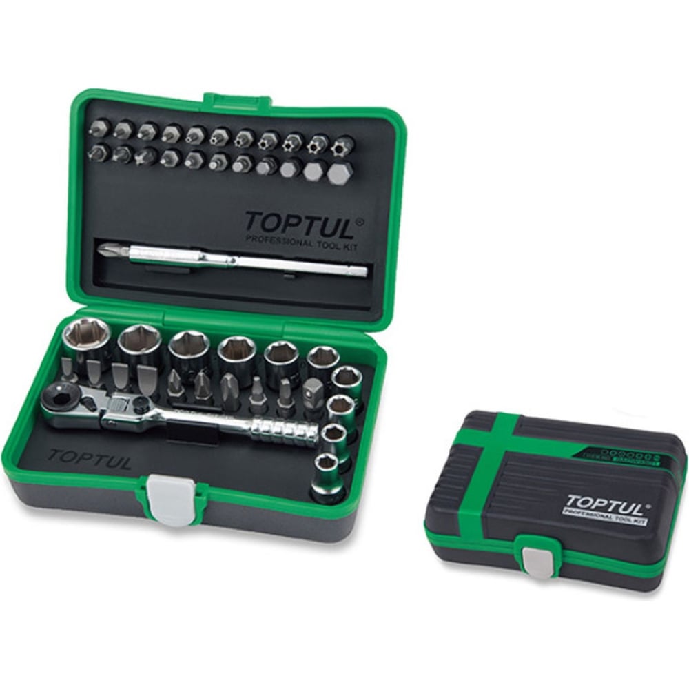 Изображение товара Набор головок TOPTUL MINI 1/4 6-гранные 45 предметов GADW4501
