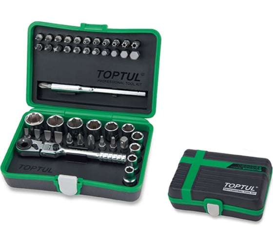 Изображение товара Набор головок TOPTUL MINI 1/4" 6 гранные, 45 предметов GADW4501
