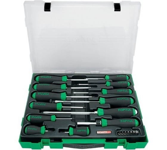 Изображение товара Набор отверток TOPTUL 20 штук в пластиковом боксе GZC2005