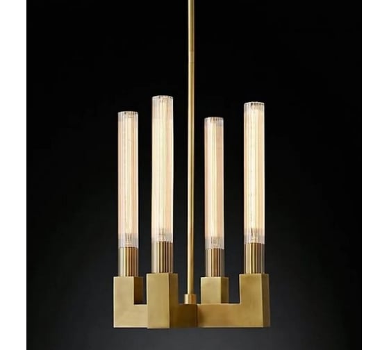 Изображение товара Люстра IMPERIUMLOFT RH CANELLE Pendant lamp 4 Modern Brass 84608-22