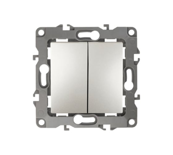 Изображение товара Двойной выключатель ЭРА 12100415 10АХ250В, IP20, без монтажных лапок, Б0019314