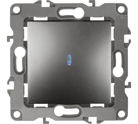 Изображение товара Выключатель с подсветкой ЭРА 12110212 10АХ250В, IP20, графит Б0019280